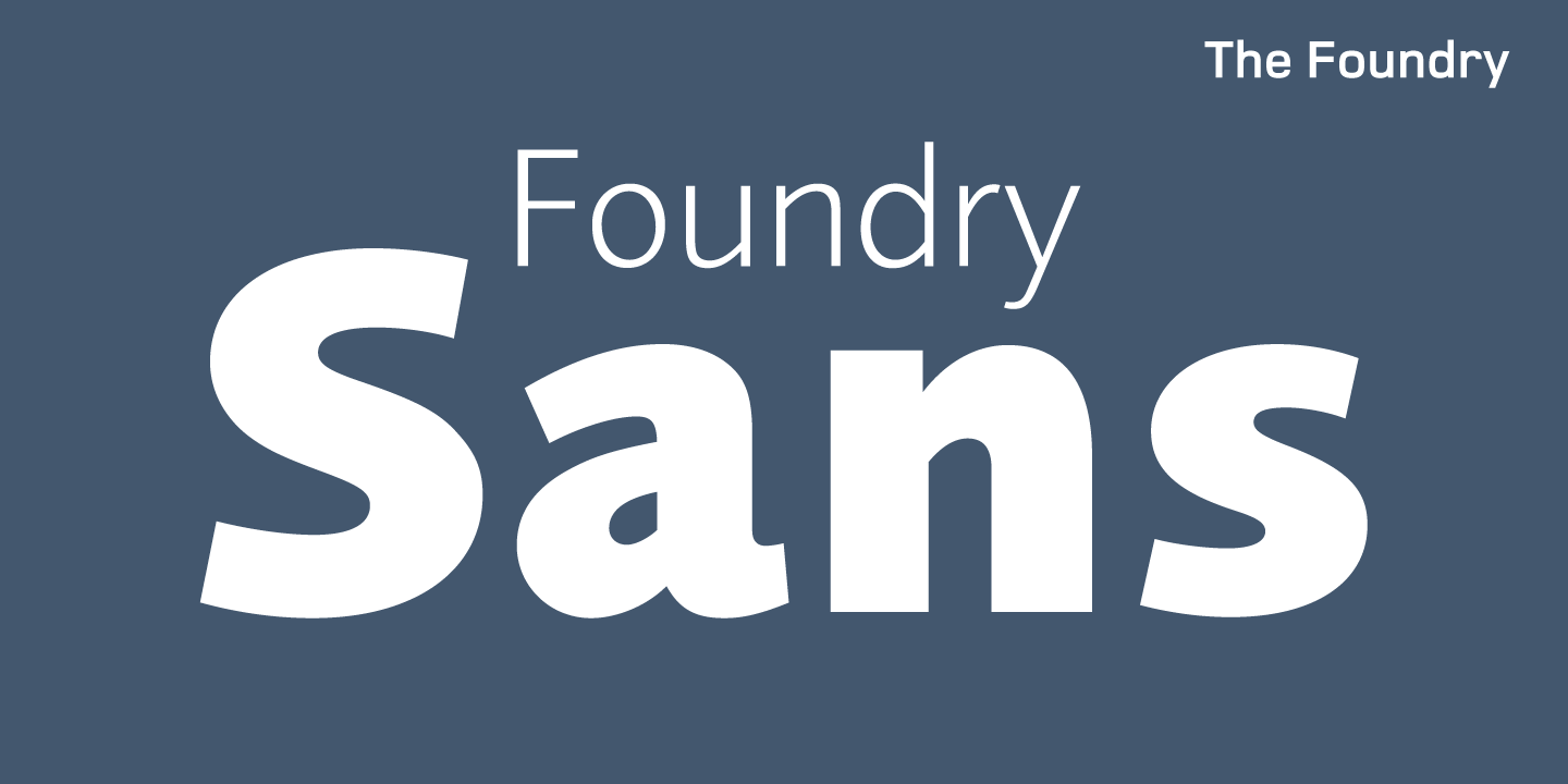 Ejemplo de fuente Foundry Sans Medium Italic